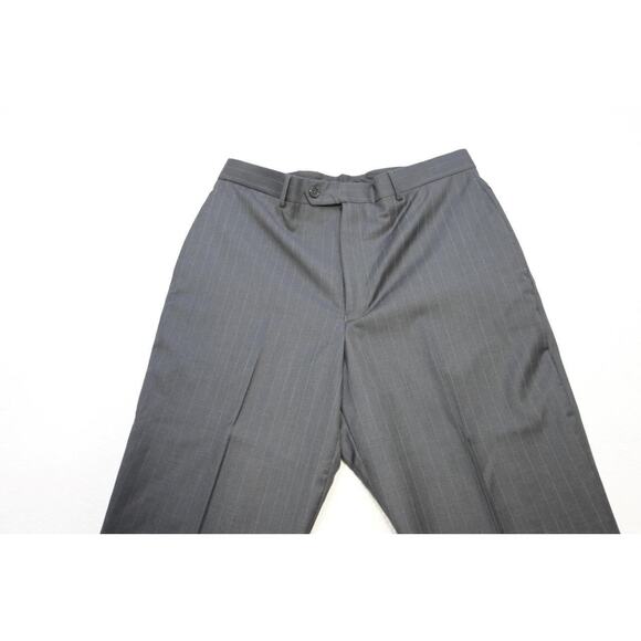 Jos A Bank Wool Gray Striped 2 Piece Suit Pants Jacket Mens Sz 34 x 30 41 R - Picture 8 of 14
